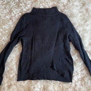 Free people heathered asymmetrical hem turtleneck